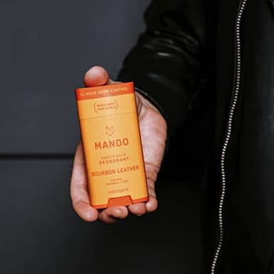 Mando Bourbon Leather Body Deodorant - 72 Hour Odor Control, Aluminum Free, Baking Soda Free - 3.0 Oz Tube and 2.6 Oz Solid Stick - Image 5