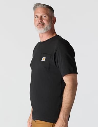 CarharttmensLoose Fit Heavyweight Short-Sleeve Pocket T-ShirtBlackLarge Tall - Image 6