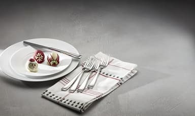 Oneida Silverware Set For 12, Moda 65-Piece Fine Flatware Set with Serving Utensils, Service For 12, 18/10 Stainless Steel, Dishwasher Safe For home, Knives Spoons and Forks Set (Silver, 65 pieces) - Image 2