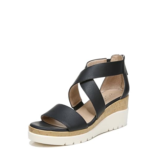 Naturalizer SOUL Women's Goodtimes Wedge Sandal Black 9 M - Image 1