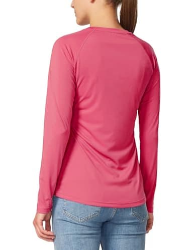 baleaf Women's Long Sleeve Shirts UPF 50+ Sun Protection SPF Quick Dry Lightweight T-Shirt Outdoor Hiking Runing Fishing Rouge Red Size M - Image 2