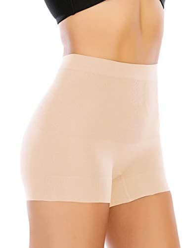 Womens Seamless Shaping Boyshorts Panties Tummy Control Underwear Slimming Shapewear Slip Shorts(#A2 Beige(light Tummy Control),Small) - Image 1
