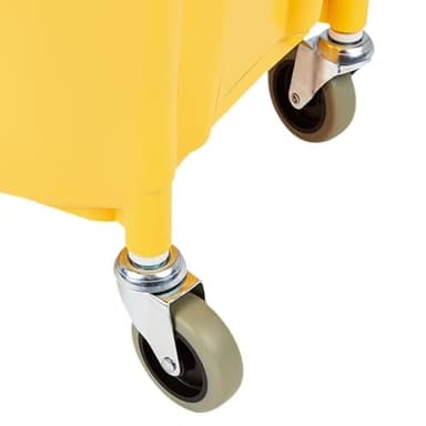 Amazon Basics Rectangular Floor Cleaning Mop Bucket with Sturdy Down Press Wringer Combo, 35-Quart, Yellow (Previously AmazonCommercial brand) - Image 5