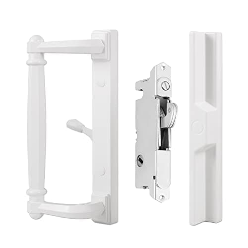 House Guard 20002 Series Patio Door Lock and Handle Set Choices That Add a Unique Signature to Your Patio Doors Glass Sliding Door Handle (White) - Image 1