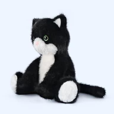 SuzziPals Heatable & Coolable Black and White Cat Stuffed Animal, Cat Heating Pad Microwavable for Soothing & Relaxation, Lavender Scented Tuxedo Cat Plush Toy for Stress Relief, Cat Toys for Kids - Image 8