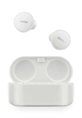 Denon PerL Pro True Wireless Earbuds - Adaptive Active Noise Cancelling, Personalized Sound with Masimo Adaptive Acoustic Technology, Spatial Audio, 32Hr-Battery Life, Wireless Charging, White - Image 1