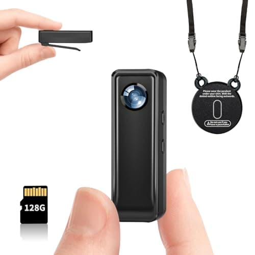 HJBDGS Body Camera 128GB, 4K 30FPS Action Camcorder, Hands Free Sports Camera with Magnetic Back Clip, Mini Body Cam POV Records with Audio and Video Recording for Traveling Cycling Vlogging - Image 1