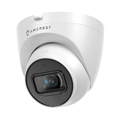 Amcrest UltraHD 4K (8MP) Outdoor Security IP Turret PoE Camera, 3840x2160, 98ft NightVision, 125° FOV, IP67 Weatherproof, MicroSD Recording (256GB), IP8M-T2599EW-AI-V3 (White) - Image 1