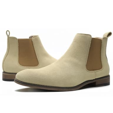 Cestfini Chelsea Boots Men Classic Elastic Dress Boots Casual Men's Leather Chelsea Ankle Boots - Image 2