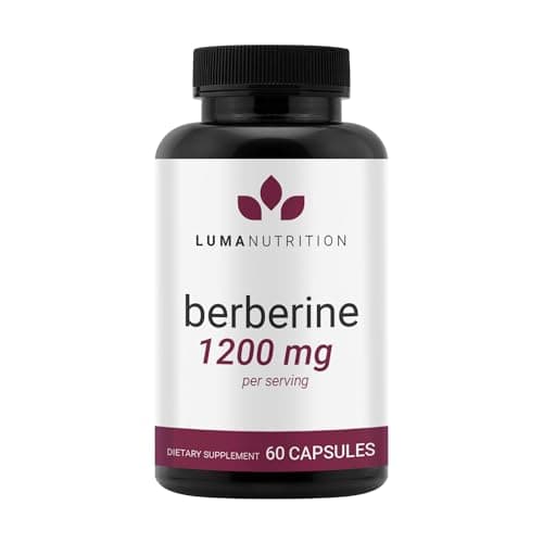 Luma Nutrition Berberine Supplement - Berberine HCL 1200mg Per Serving - Vegan, Gluten Free, Non-GMO - 60 Capsules - Image 1