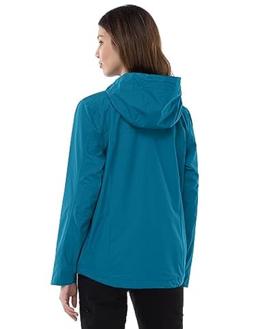 Outdoor Ventures Packable Rain Jacket Women Lightweight Waterproof Raincoat with Hood Cycling Bike Jacket Windbreaker - Image 2