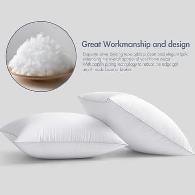 MIULEE 20 x 20 Pillow Inserts (Set of 2) -Throw Pillows for Couch Sofa with 100% Cotton Covers - Image 5