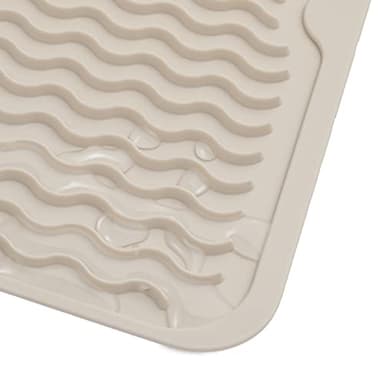MicoYang Silicone Dish Drying Mat for Multiple Usage,Easy clean,Eco-friendly,Heat-resistant Silicone Mat for Kitchen Counter or Sink,Refrigerator or drawer liner Tapioca L 16 inches x 12 inches - Image 9
