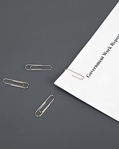 PAPERPAL Paperclips for Office School & Personal Use, #1 Smooth Paper Clip (1-2/7"), 600 Medium Paper Clips (6 Boxes of 100 Each), Silver - Image 6