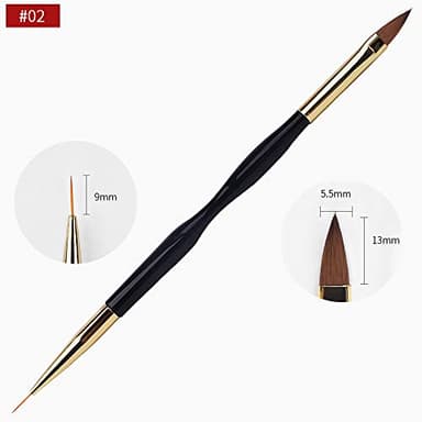 Artdone 31pcs Nail Art Brushes, Nail Art Tool Set, Dotting Tools, Dust Brush,Striping Brushes for Long Lines, Drawing Pen For Gel Polish Design supply - Image 7