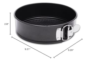Hiware 9 Inch Non-stick Cheesecake Pan Springform Pan with Removable Bottom/Leakproof - Black - Image 7