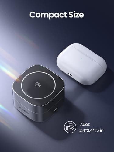 UGREEN MagFlow Qi2 Magnetic Foldable Charging Station, 2-in-1 Fast Wireless Charger Compatible with iPhone 16 15 14 13 12, Airpods3 2 Pro (No AC Adapter), Dark Grey - Image 8