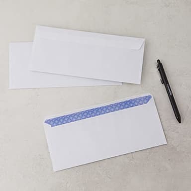 Amazon Basics 10 Security-Tinted Self-Seal Business Letter Envelopes, Peel & Seal Adhesive Closure, White, 500-Pack - Image 7