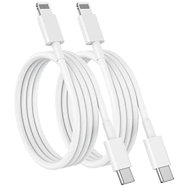 USB C to Lightning Cable (2pack 6ft), Apple MFi Certified iPhone Fast Charger 2m, Power Delivery Original Type C Charging Cord for Apple iPhone 13/12/11 Pro/11/XS MAX/XR/8/7/6s Plus,iPad (White) - Image 1