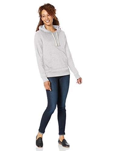 Amazon Essentials Women's Regular-Fit Fleece Pullover Hoodie (Available in Plus Size), Light Grey Heather, Large - Image 4