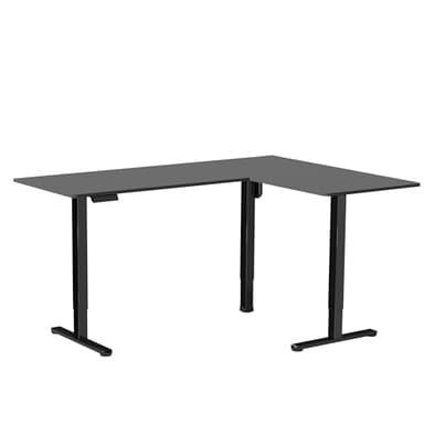 VIVO Electric Corner 63 x 55 inch L-Shaped Standing Desk, Memory Height Adjustment, Black Top Black Frame, DESK-E3CTB - Image 9