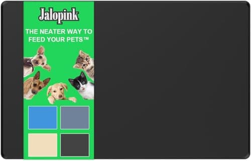 Jalopink Silicone Feeding Placemat for Food & Water Dogs Cats Children, 22"x14" BPA-Free with Raised Edge Waterproof Mat, Silicone Mats for Coffee, Under Sink, Kitchen - Image 1