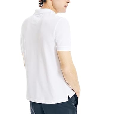 Nautica Men's Short Sleeve Solid Deck Polo Shirt, Bright White, X-Large - Image 2