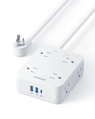 Anker Power Strip with USB Ports,5Ft,Surge Protector(2000J),8 Widely Outlet Extender, 2 USB-A Ports and 1 USB-C Port, Works with iPhone 16/16 Plus/16 Pro/16 Pro Max,for Home, Office, TUV Listed - Image 1