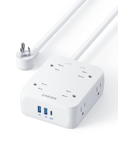 Anker Power Strip with USB Ports,5Ft,Surge Protector(2000J),8 Widely Outlet Extender, 2 USB-A Ports and 1 USB-C Port, Works with iPhone 16/16 Plus/16 Pro/16 Pro Max,for Home, Office, TUV Listed - Image 1