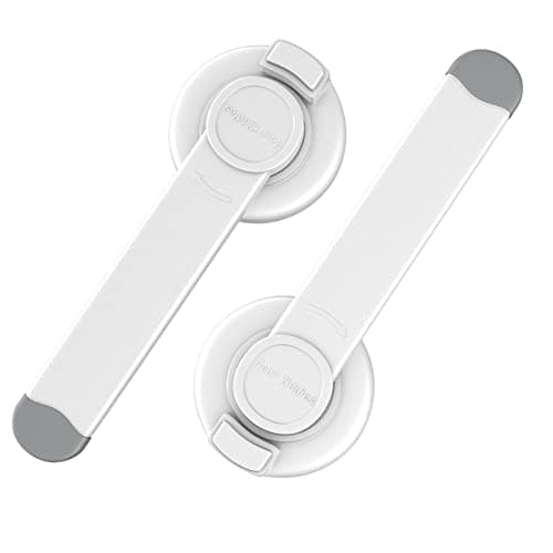 4our Kiddies Baby Toilet Lock (2 Pack) for Child Safety, Baby Proof Toilet Seat Lock with 2 Extra Pallet Fit for Most Standard Toilet, Easy Intallation Toilet Lid Lock with 2 Extra 3M Adhesive - Image 1