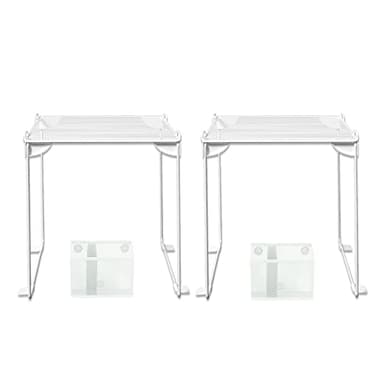 Neudeoc Locker Organizer and Accessories Kit, Includes Mesh Locker Shelf and Magnetic Pen Holder, Suitable for School, Work, Kitchen and Bathroomn (Pack of 4, White) - Image 3