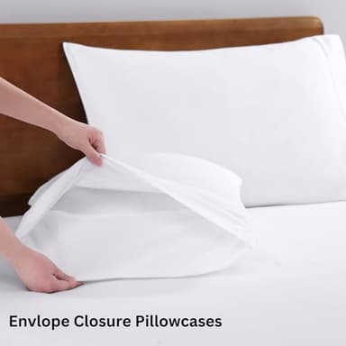 LANE LINEN Eco Friendly 100% Organic Cotton Queen Sheet Set, Soft & Comfy Fully Elasticized 15" Deep Pocket Bed Sheets, Low Pill Naturally Cooling Machine Wash Sábanas Queen- White Bed Sheets - Image 6