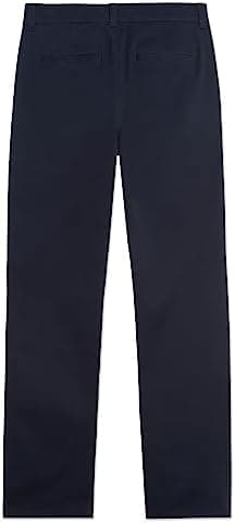 Nautica Boys' School Uniform Twill Chino Khaki Pants, Flat Front, Comfortable Waistband with Zip Closure & Stretch - Image 4