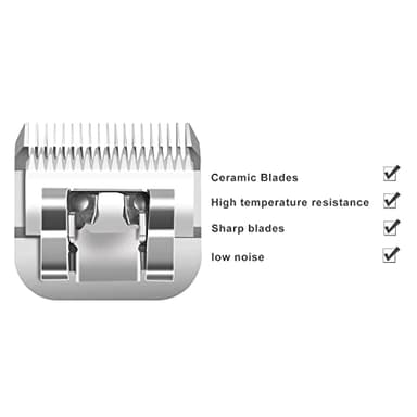 Size 7FC/5FC/4FC/3FC Detachable Pet Dog Grooming Clipper Ceramic Blades Set,Compatible with Andis,Oster A5,Wahl KM10 Series Clippers,Cut Length 1/8"(3.2mm) to 1/2"(13mm),4 Pack - Image 4