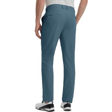 M MAELREG Golf Pants Men Stretch Lightweight Quick Dry Slim Fit Water-Resistant Casual Mens Dress Pants with Pocket Misty Blue - Image 3