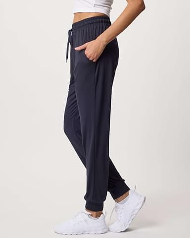 Real Essentials 3 Pack: Women's Ultra-Soft Lounge Joggers Sweatpants Athletic Yoga Pants with Pockets (Available in Plus), Set 3, XL, Pack of 3 - Image 5