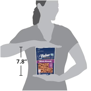 Fisher Chef’s Naturals Whole Almonds, 6 oz Resealable Bag, Unsalted Raw Nuts for Baking & Cooking, Healthy Snacks for Adults, Vegan Protein, Keto Snack, Gluten Free - Image 8