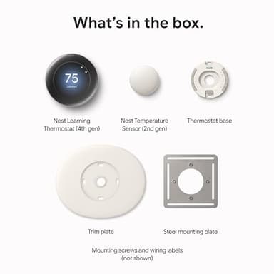 Google Nest Learning Thermostat (4th Gen, 2024) with Nest Temperature Sensor - Energy Saving Smart Thermostat with Adaptive Eco - Works with Alexa and Google Home App - Polished Silver - Image 13