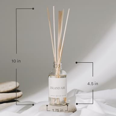 Sweet Water Decor Salt & Sea Reed Diffuser Set - Sea Salt Citrus & Musk Amber Scent Diffuser - Reed Diffusers for Home with Long Lasting Fragrance - Non-Toxic Oil Reed Diffuser - Made in The USA - Image 6