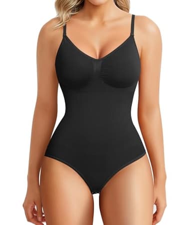 BRABIC Seamless Shapewear Bodysuit for Women - V-Neck, Sleeveless, Tummy Control - Image 1