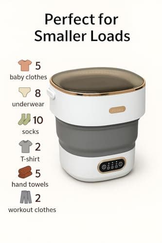 Portable Foldable Washing Machine 16.1L / 4 Gal, Foldable Washing Machine, Easy To Use, Quiet and User Friendly, Great for Dorms Small Apartments and Travelling, 3 Modes - Image 4