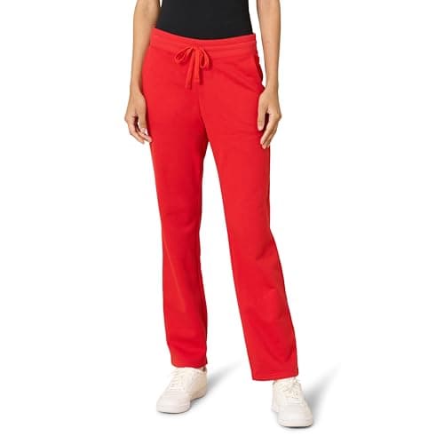 Amazon Essentials Women's Straight Leg Sweatpants with Drawstring for Women, Fleece - (Available in Plus Size), Red, X-Large - Image 1