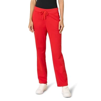 Amazon Essentials Women's Straight Leg Sweatpants with Drawstring for Women, Fleece - (Available in Plus Size), Red, X-Large - Image 1