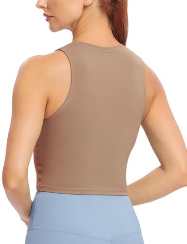Natural Feelings Nudi Sports Bras for Women Removable Padded Yoga Tank Tops Sleeveless Fitness Workout Crop Tops - Image 2