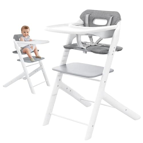 (2025 New) Adjustable Baby High Chair with 5‑Point Safety Harness, Cushion & Removable Tray. Adjustable Seat and Footrest Heights for Children 6+ Months - Image 1