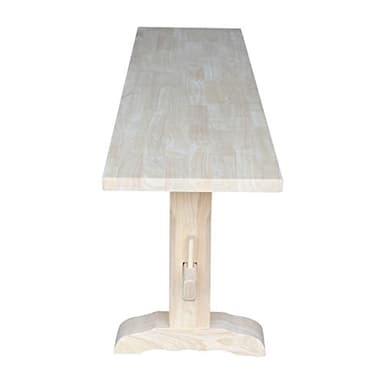 IC International Concepts Kitchen/Dining/Entryway/Living Room Furniture Sturdy/Reliable/Solid Parawood, 450 lb Capacity, Paint or Stain in Any Color, Unfinished - Image 5