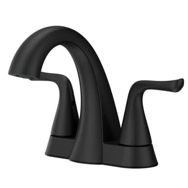 Pfister Willa Bathroom Sink Faucet, 4-Inch Centerset, 2-Handle, 3-Hole, NSF Certified, Spot Defense Matte Black Finish, LF048MALSDB - Image 1