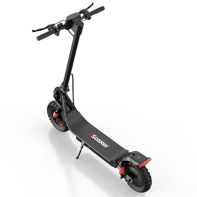 iScooter Adults Electric Scooter, 28 MPH Max Speed, 37 Miles Long Range, Foldable E-Scooter with 10" Tires, Dual Suspension, Turn Signals & Dual Brakes, Smart App - Image 8