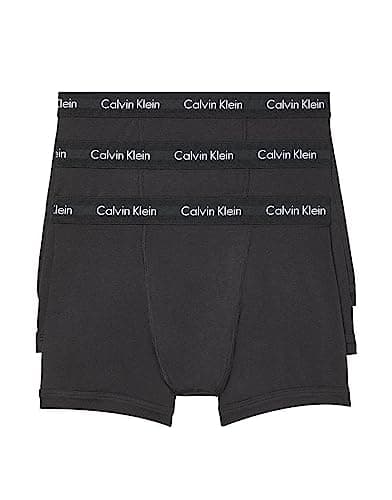 Calvin Klein Men's Cotton Stretch 3-pack Boxer Brief, 3 Black, Medium - Image 1