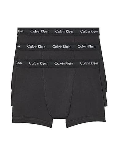 Calvin Klein Men's Cotton Stretch 3-pack Boxer Brief, 3 Black, Medium - Image 1